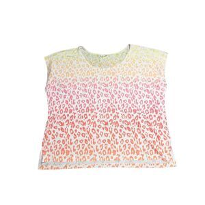 Tribal Jeans Gradient Leopard Print T-Shirt Women's Size 2XL